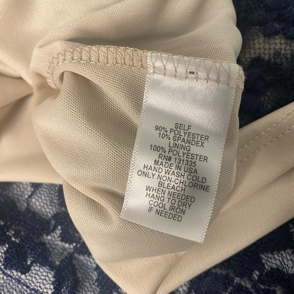 SOCIALITE DARK BLUE FLORAL LACE DRESS SIZE XS - Picture 3 of 5